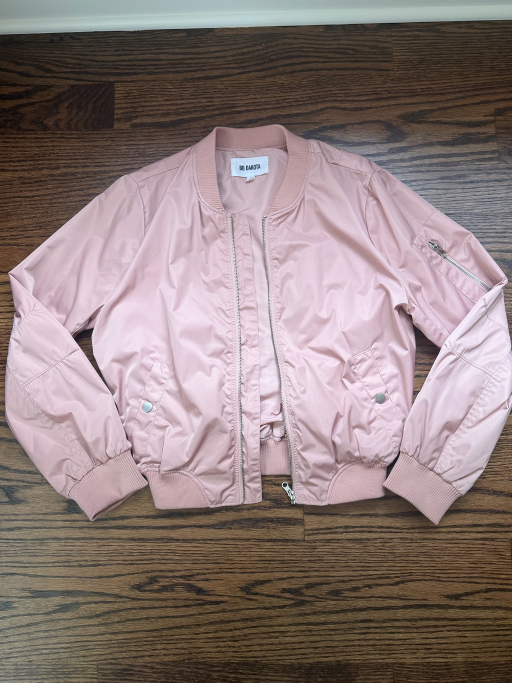 BB Dakota Light Pink Bomber Jacket